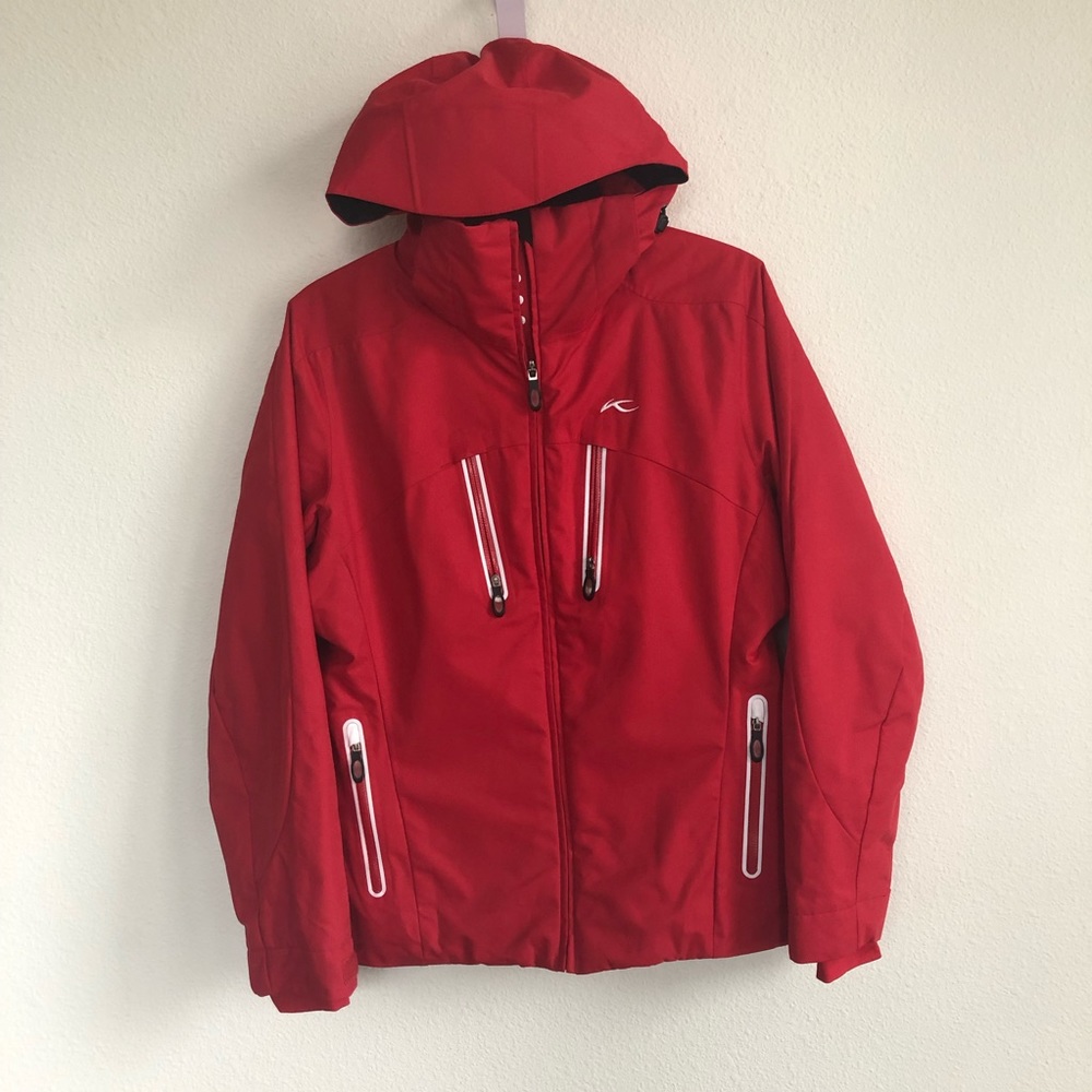 KJUS Zip Pockets Front Zip Hooded Ski Snow Jacket
